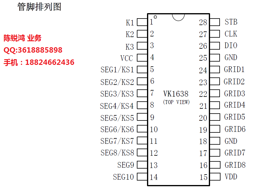 VK1638 80c(din) x{(dio)(ji)· (ni)늏(f)λ·LED(sh)@(q)(dng)